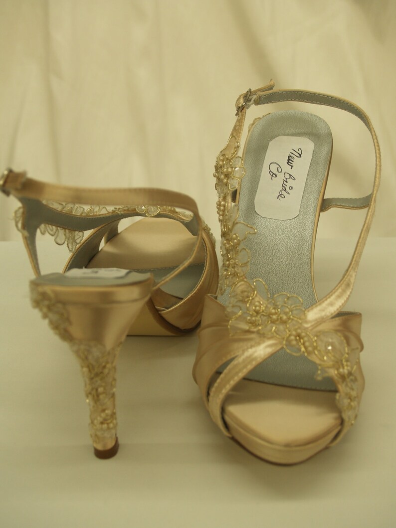 champagne colored bridal shoes