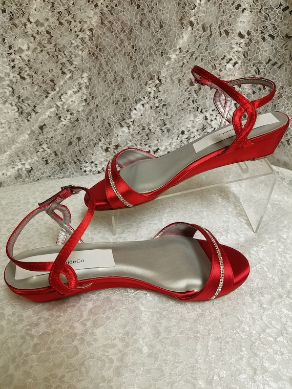 realimentación ir al trabajo olvidar Zapatos rojos cuña de tacón de 1 pulgada zapatos de cuña de - Etsy México