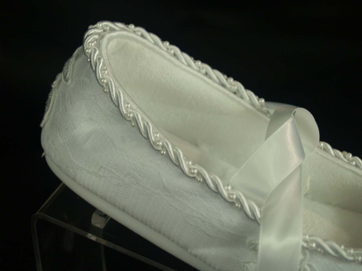 Lace Wedding Flats Comfortable Dressy With Satin Strapslace Etsy