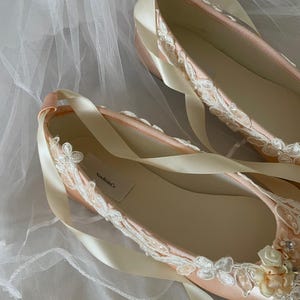 Size 39 Ballerina Sandals - Peach Flowers main image 1