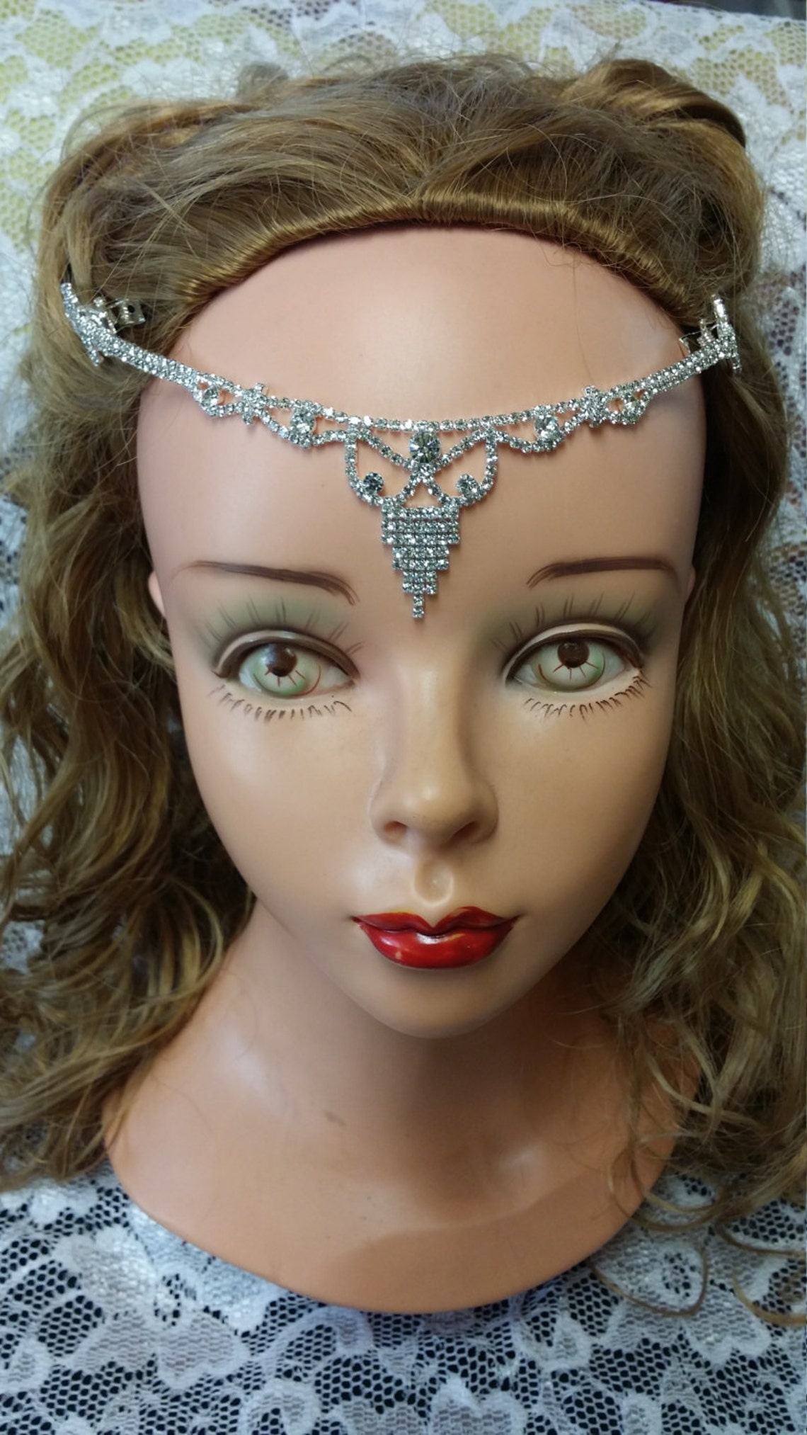 Bridal Head Chain Bridal Hair Jewelry Hair Crystals Etsy