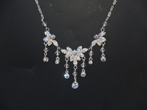 BRIDAL Necklace, Wedding jewelry,  Wedding Crysta… - image 1