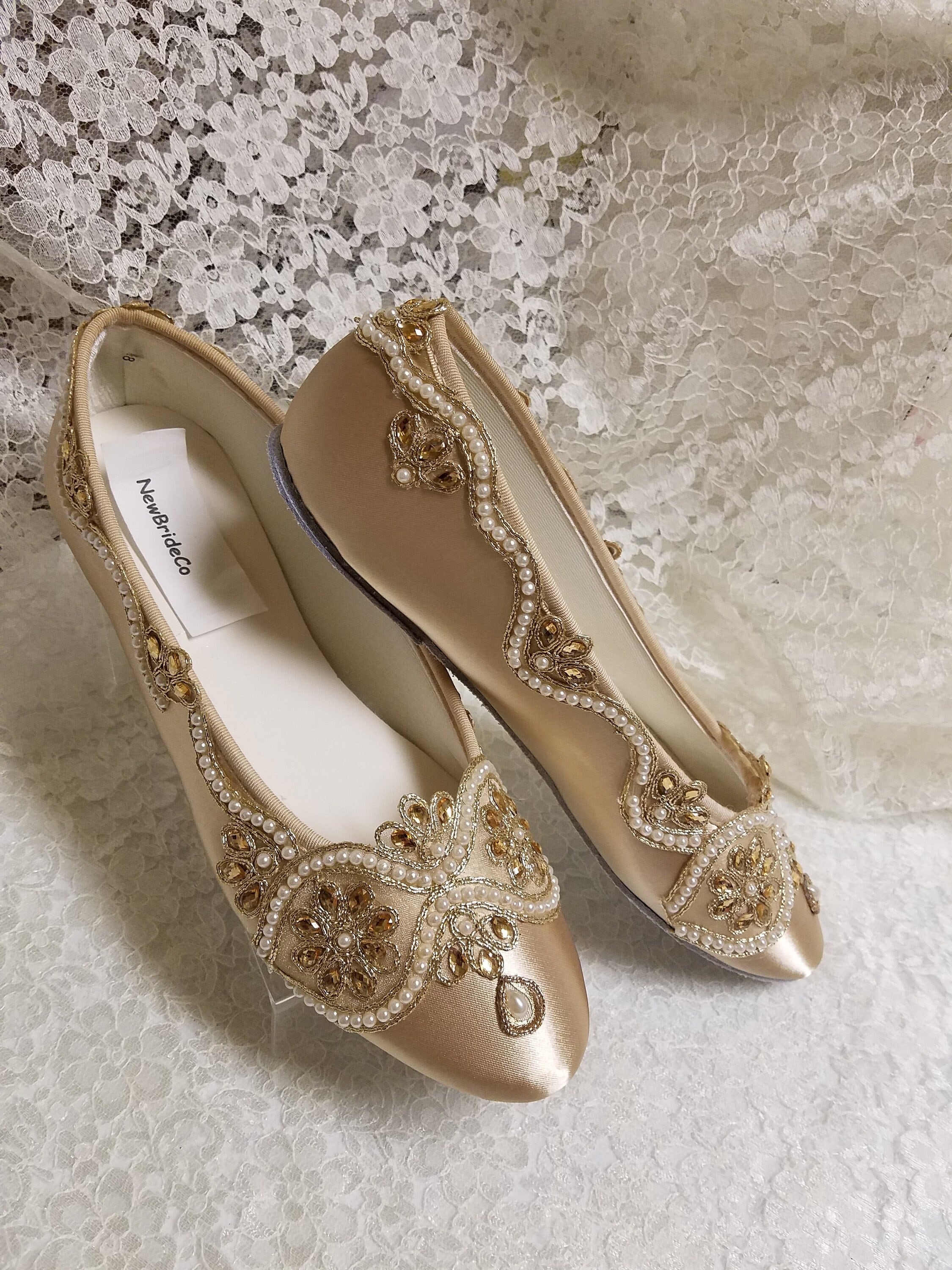 Champagne hotsell gold flats