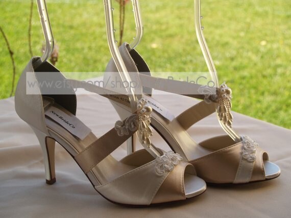 ivory champagne wedding shoes