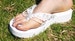 White Wedding Sandals 100% Vegan Thongs, embellished flip flops, resort wear, beach wedding, outdoors, cruise 