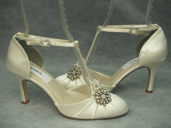 ivory mid heels