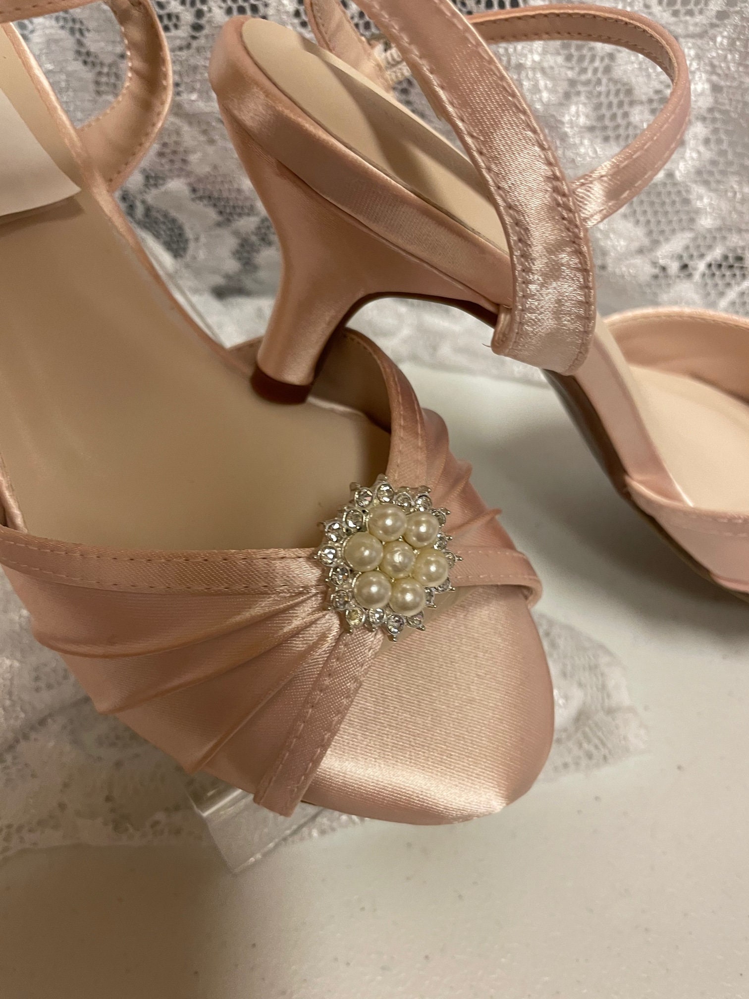 blush sandals low heel