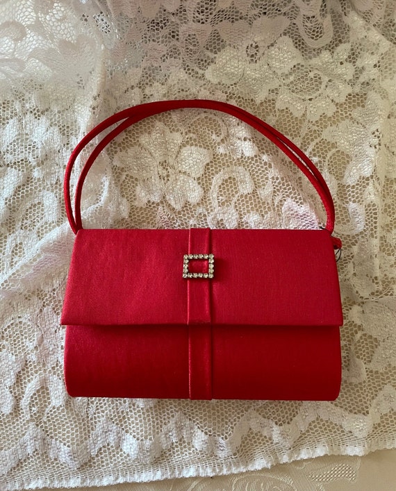 Red evening bag, red special occasion bag, Prom re