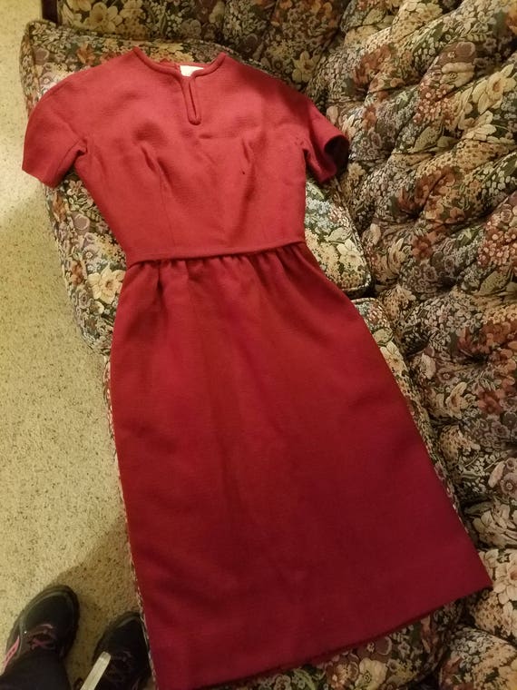 Rare Vintage 1962 Red Dress - image 4