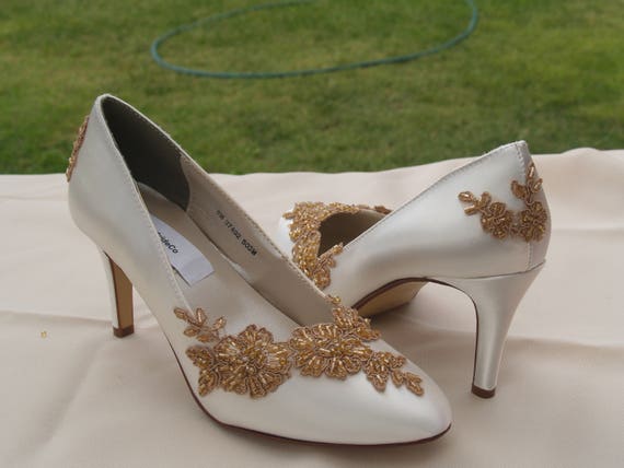 taupe satin shoes