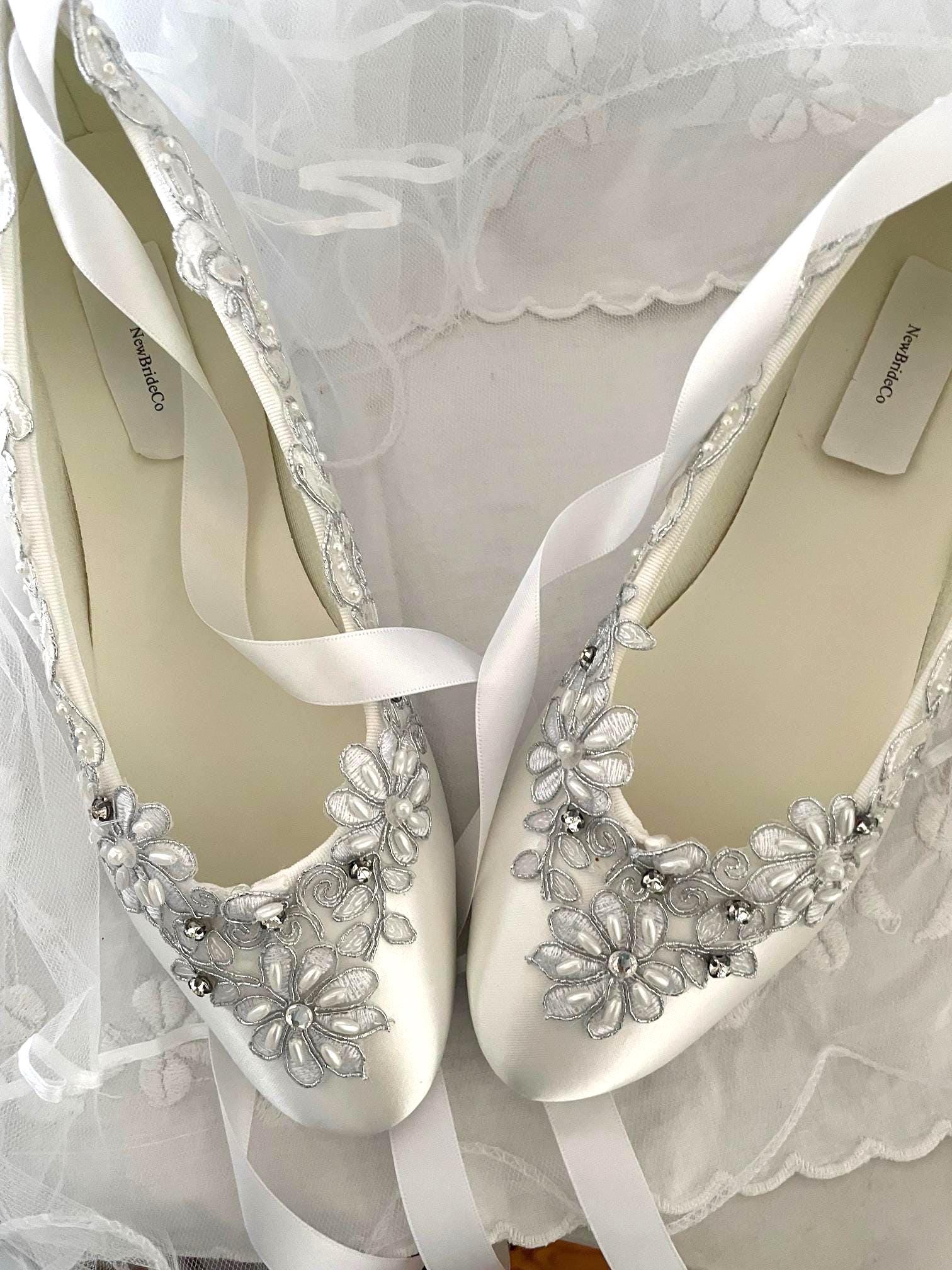 Ballerine graziose con pizzo romantico - Nero