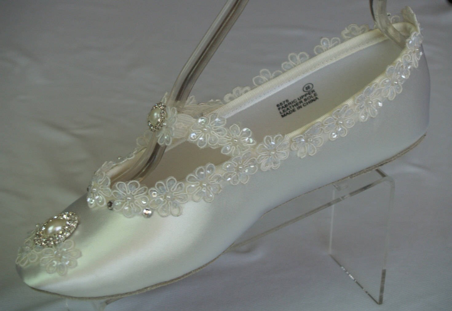 Ivory Victorian Flats Wedding Offwhite shoesDiamond White Etsy
