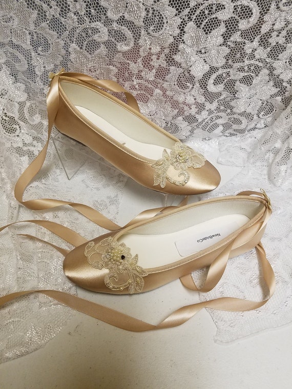 satin ballet flats wedding