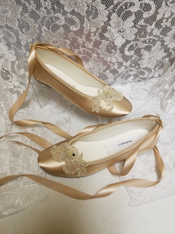 gold ballet slippers