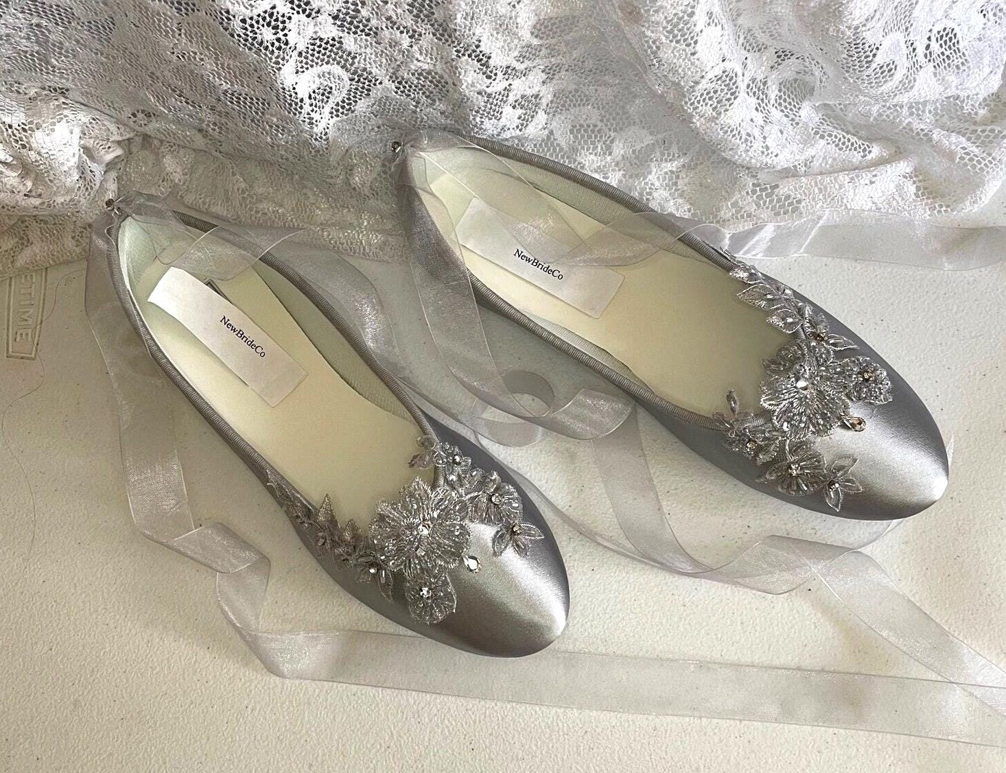 silver flat dress shoes size 11 Luxury Silver Leather Ballerina Shoes for Little Girls for special events Elephantito