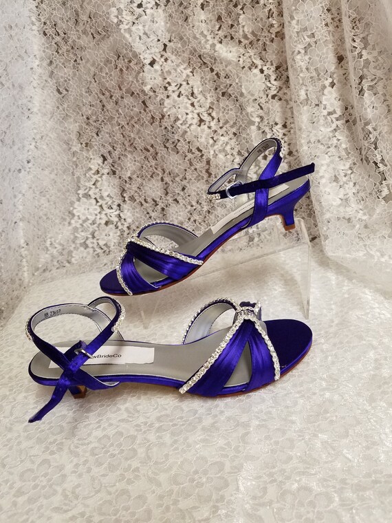 purple sandals low heel