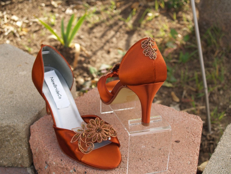 Copper Wedding Shoes Bridalmother of Thebridesmaidsopen Etsy