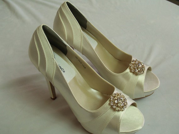 ivory and gold heels