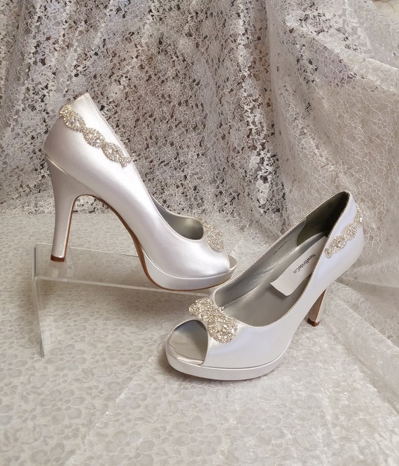 embellished wedding heels