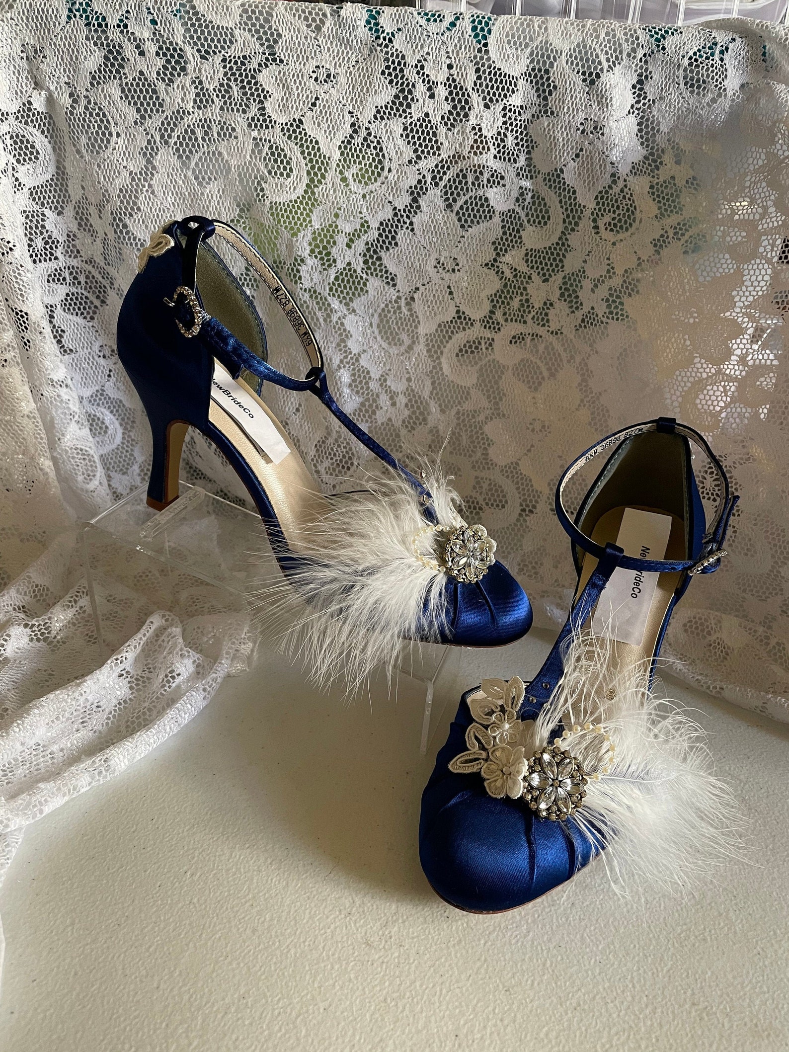 navy blue wedding shoe