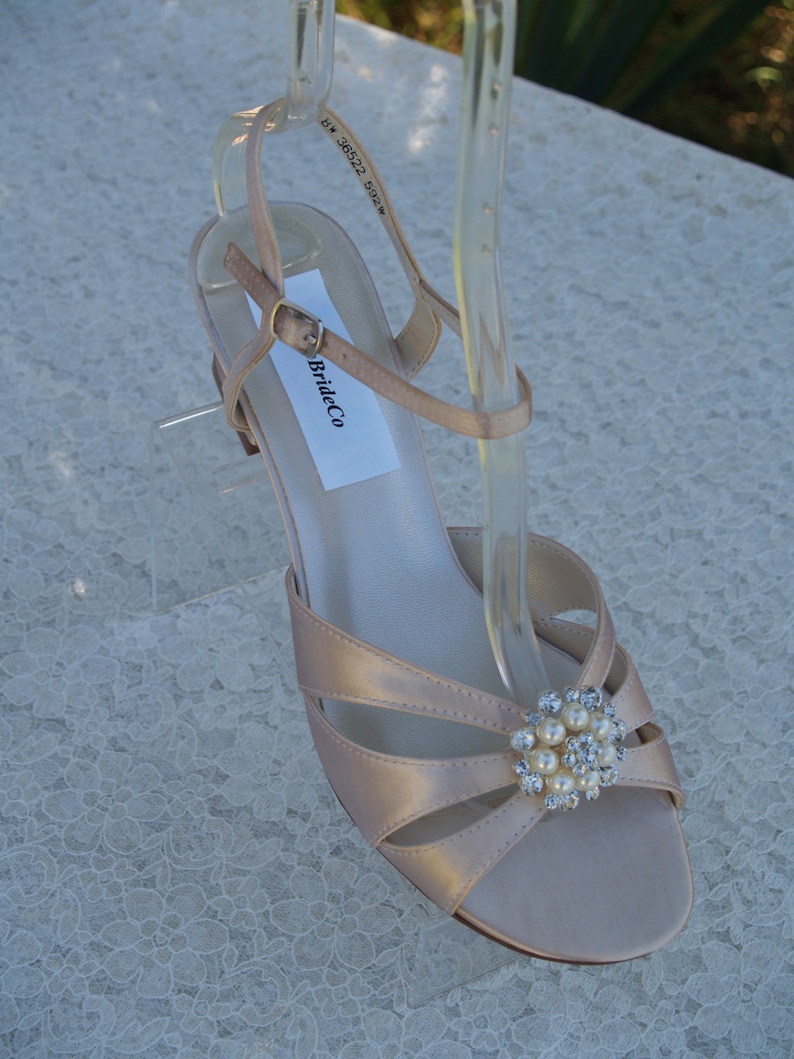 comfortable champagne wedding shoes
