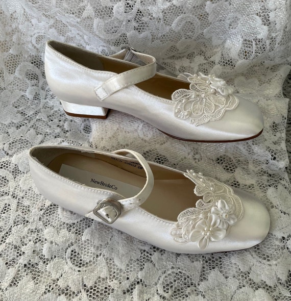 Fleur Fille Demoiselle D'honneur Mariage Première Communion Mary Jane Chaussures 