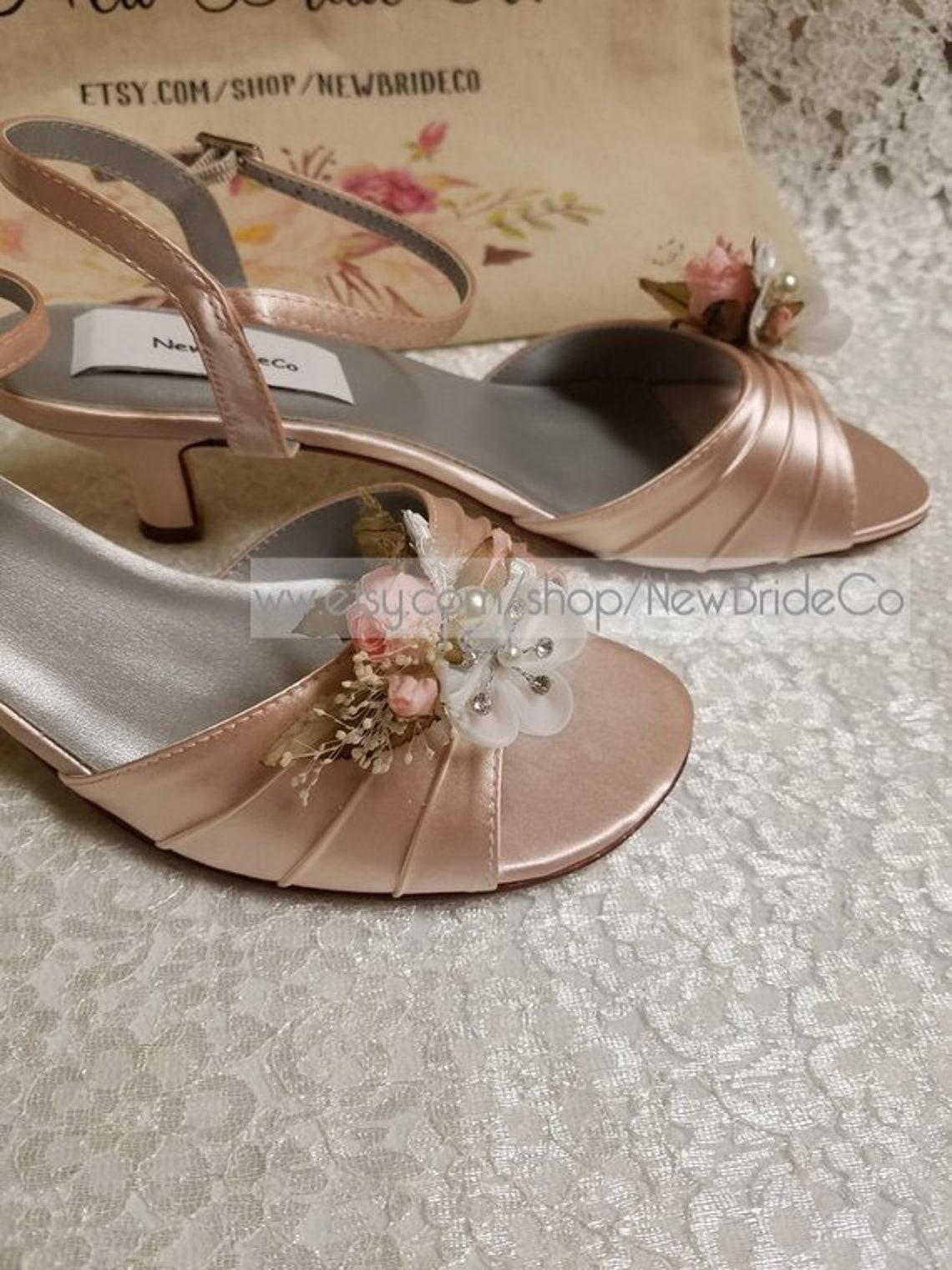 BLUSH PINK Shoes 1 3/4'' Heel Spring Wedding Etsy