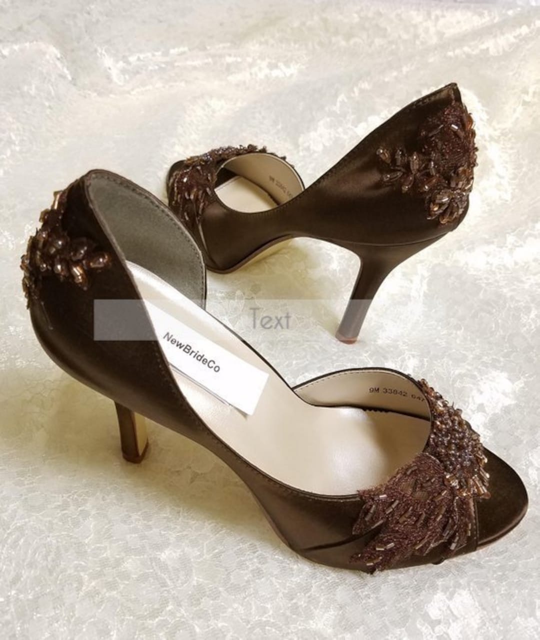 ITAOCA Brown Heels for Women White Women Heels Sandals Summer Wedding Shoes  Bride Shoes Thick Heels Party Shoes Open Toe Women Pumps (Color : White,  Size : 4.5 UK) : Amazon.com.au: Clothing,