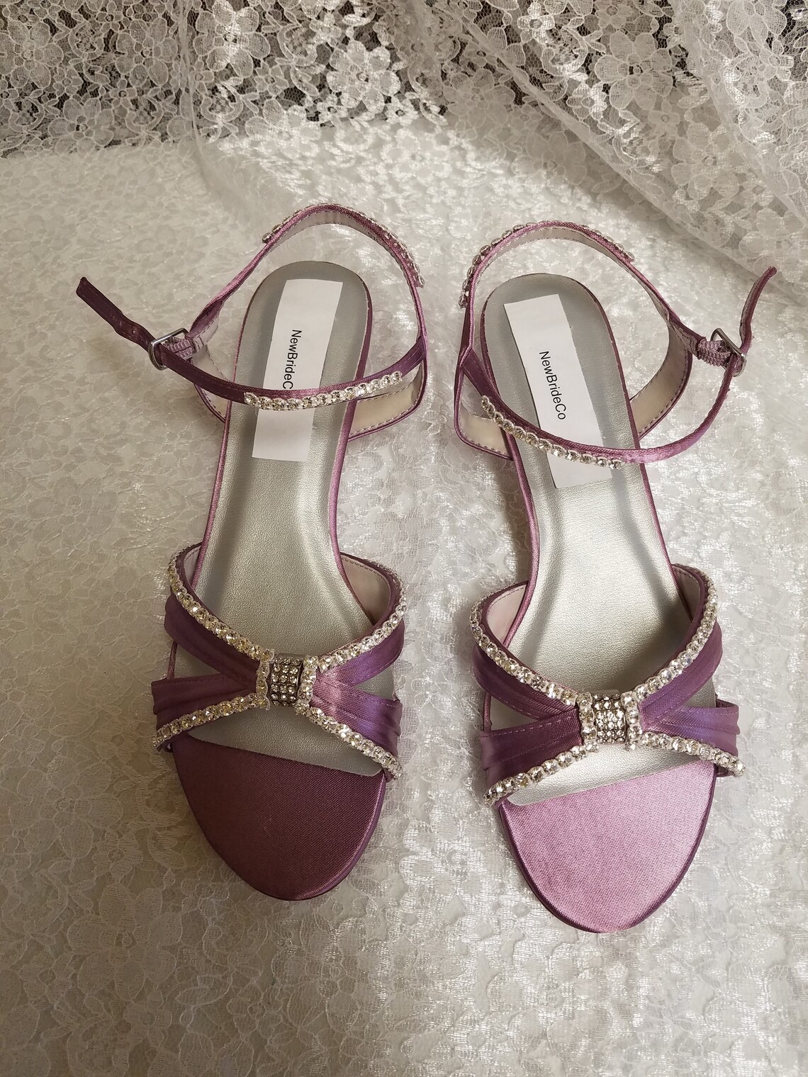 low heel bling shoes