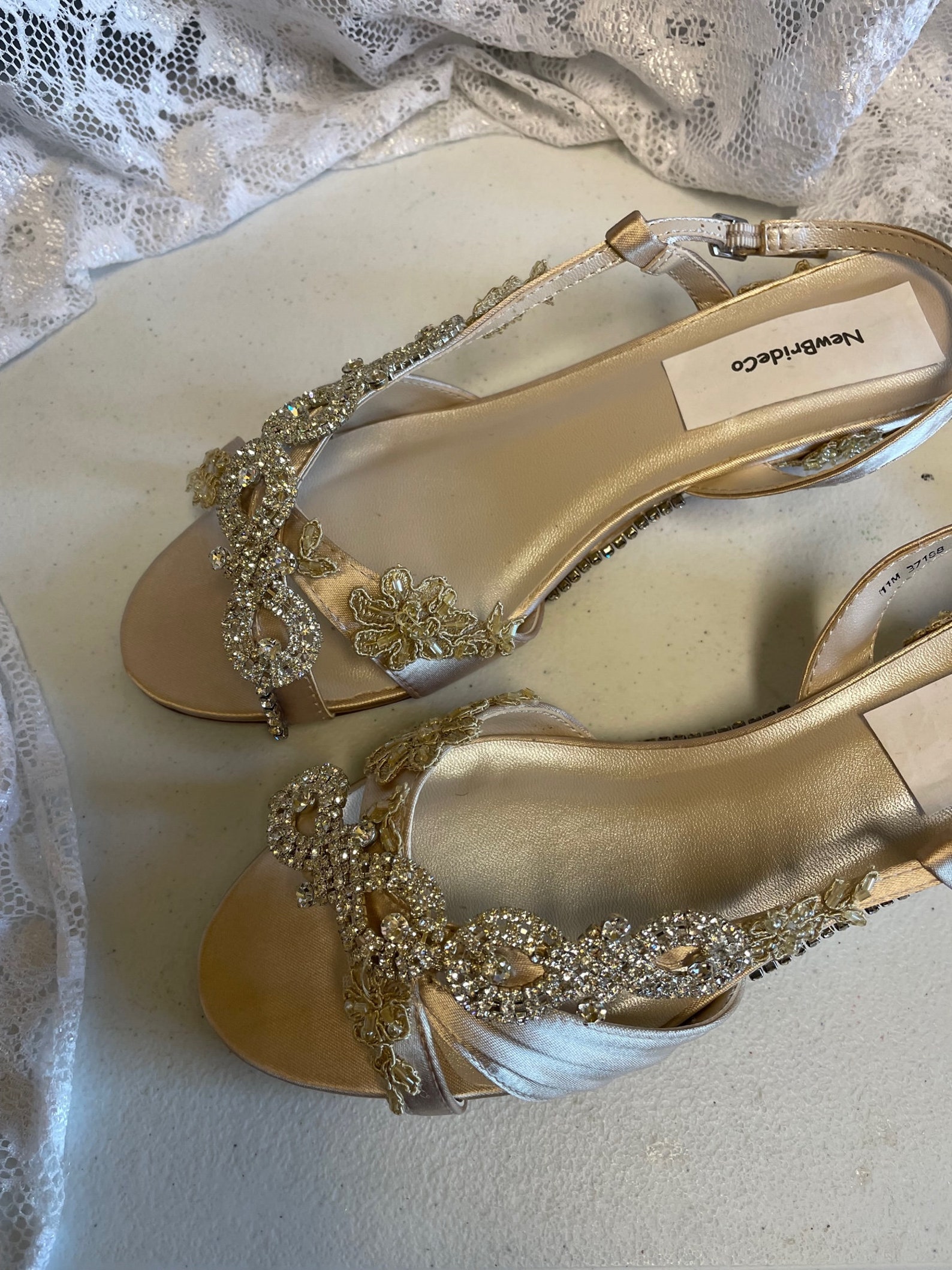 champagne wedge shoes