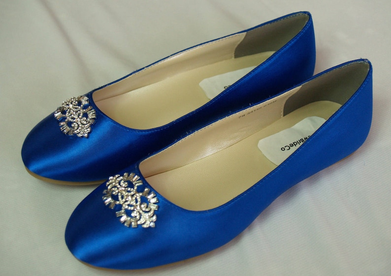 royal blue ladies dress shoes Elegant And Stylish Rhinestone High Heels For Women, Pointed Toe Platform Evening Naturally Tanned Cow Leather Insole/Midsole Royal Blue Wedding shoes |