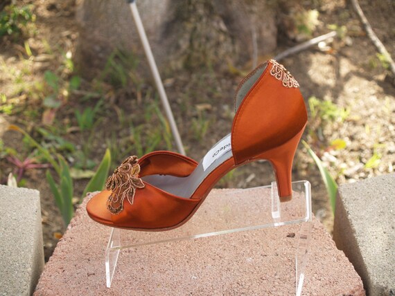 copper bridal shoes