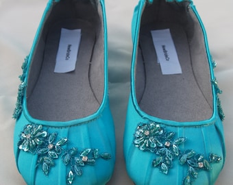 Teal flats wedding deals