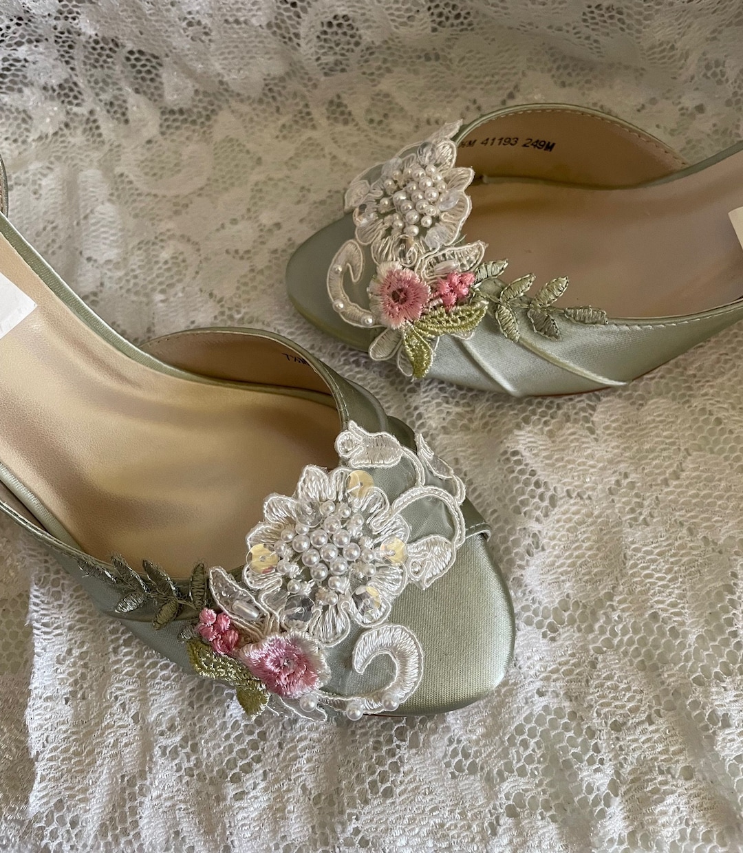 light grey wedding shoes