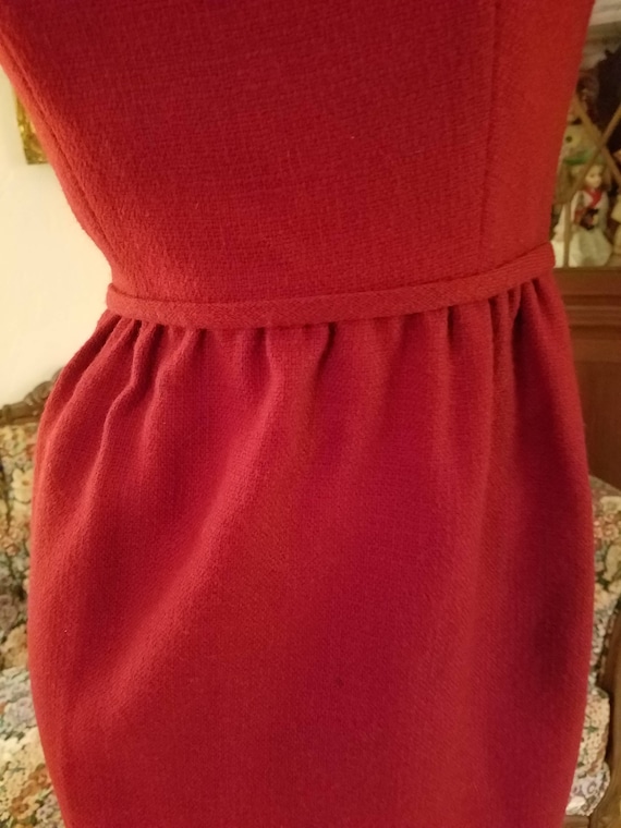 Rare Vintage 1962 Red Dress - image 5