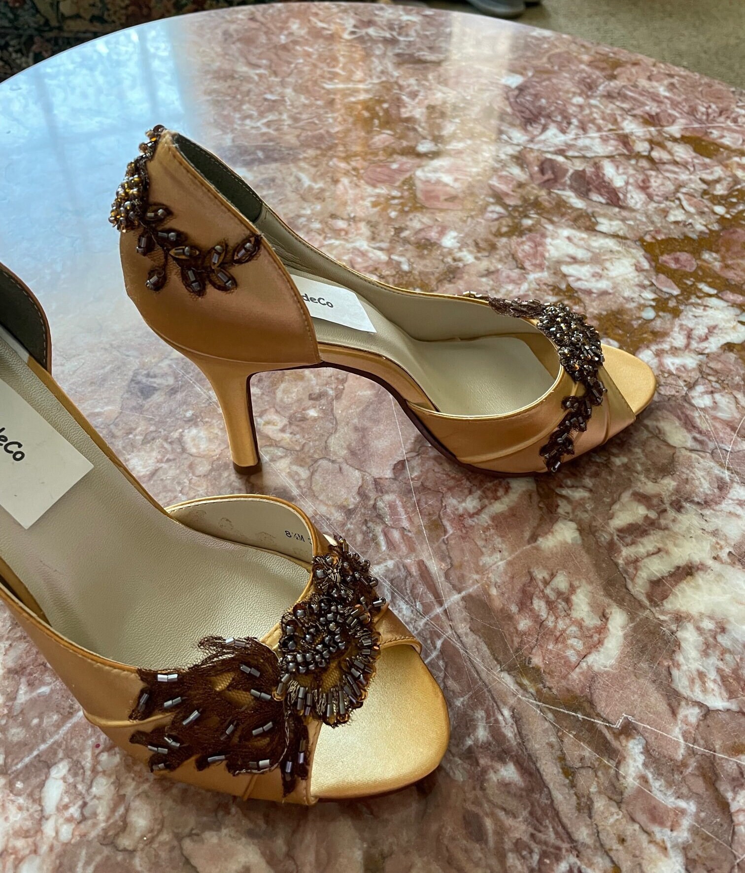 Copper Color Heels Enhanced With Brown 