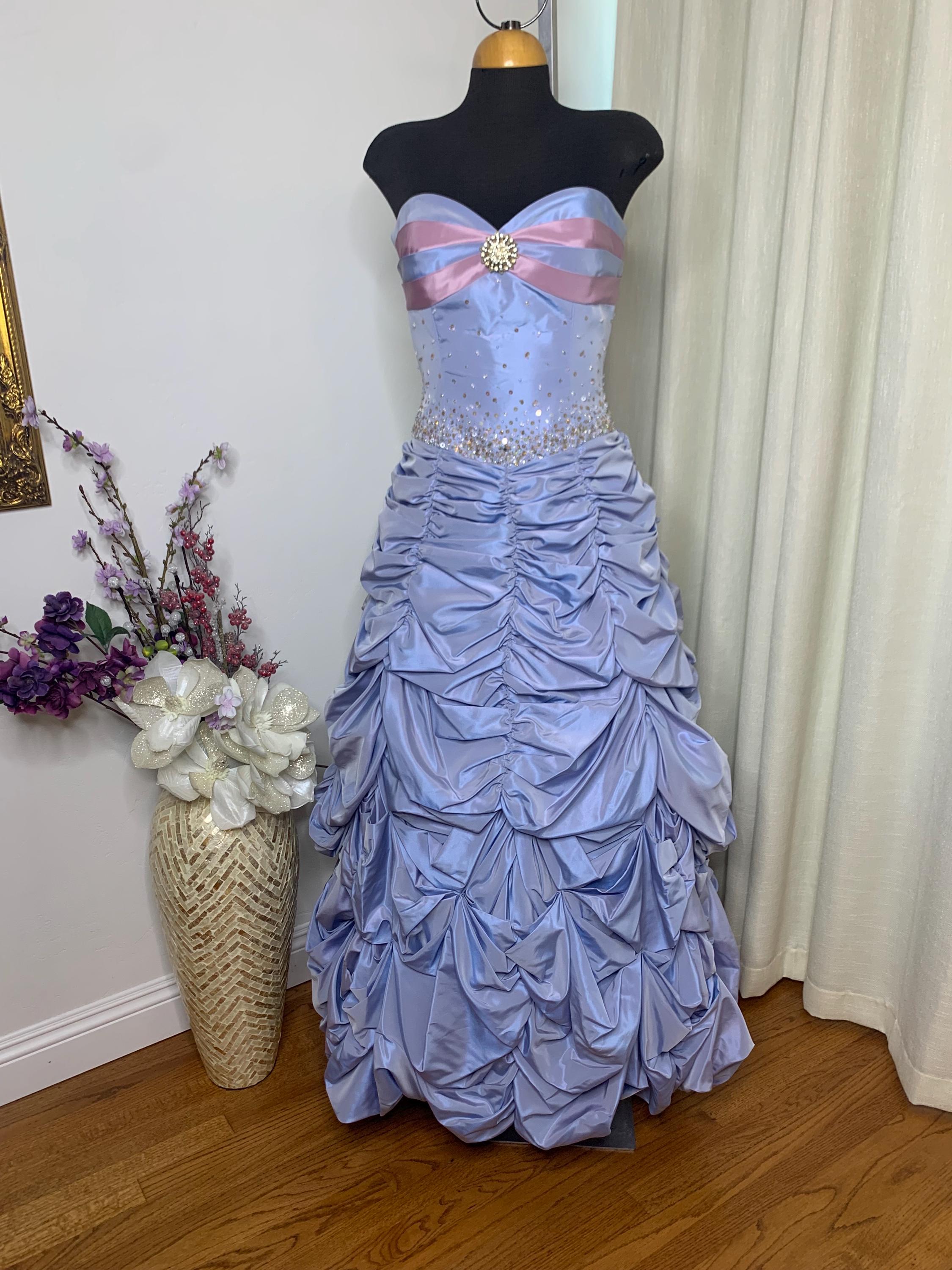 Prom Vintage Dress Periwinkle Mauve size 10, strapless Dress beaded bodice A line shirred pleads skirt, prom, XV dress, Blue Wedding Dress Prom Vintage Dress Periwinkle Mauve size 10, strapless Dress beaded bodice A line shirred pleads skirt, prom, XV dress, Blue Wedding Dress