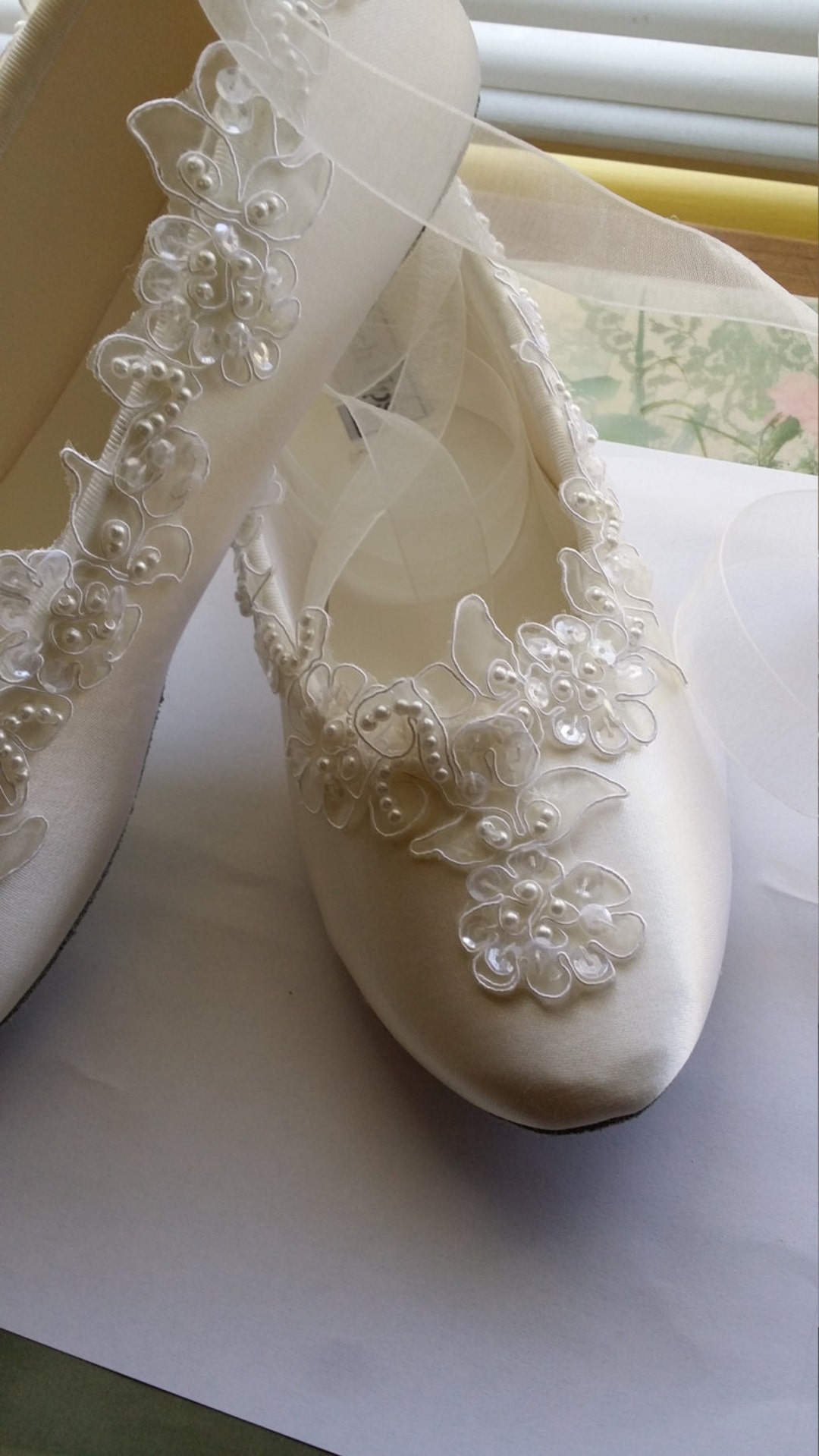 satin flats wedding