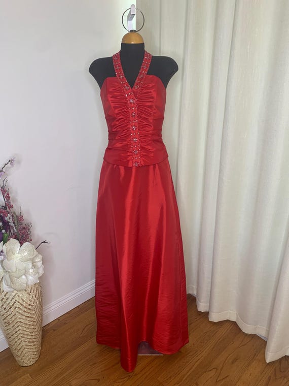 cherry red a line dress Arlo Tube Dress