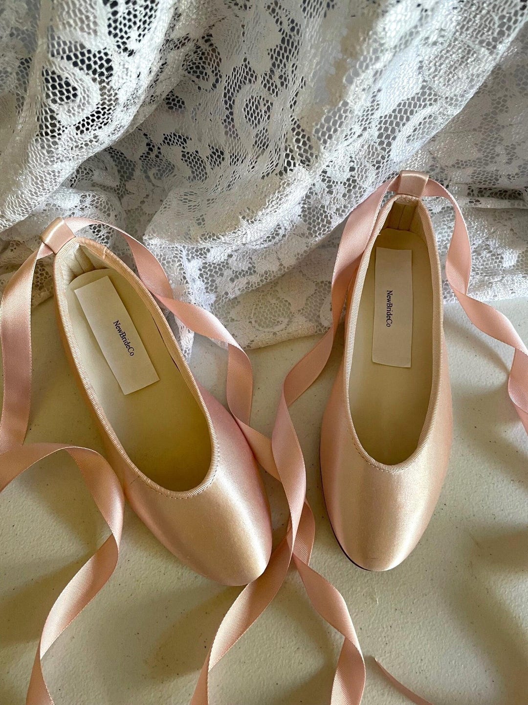 Blush Pink Ballerina SATIN Flats Ankle Strap Sheer or Satin,dyed