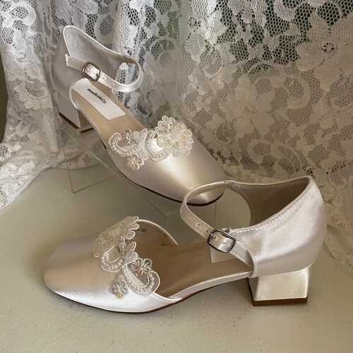 ivory beaded shoes