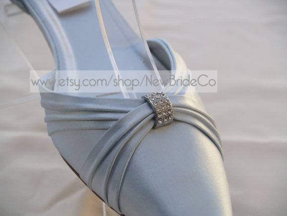 Buy SILVER Shoes Closed Toes Very Low Heel,white Ivory Wedding Pointy Low  Heel, SILVER Kitten Heel,ankle Strap Online in India - Etsy