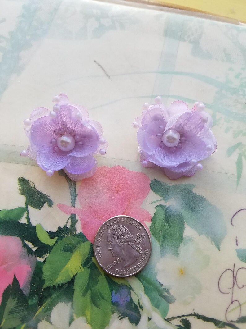 2 Lavender Hair little flowers,small flowers hair,bridesmaids Aq