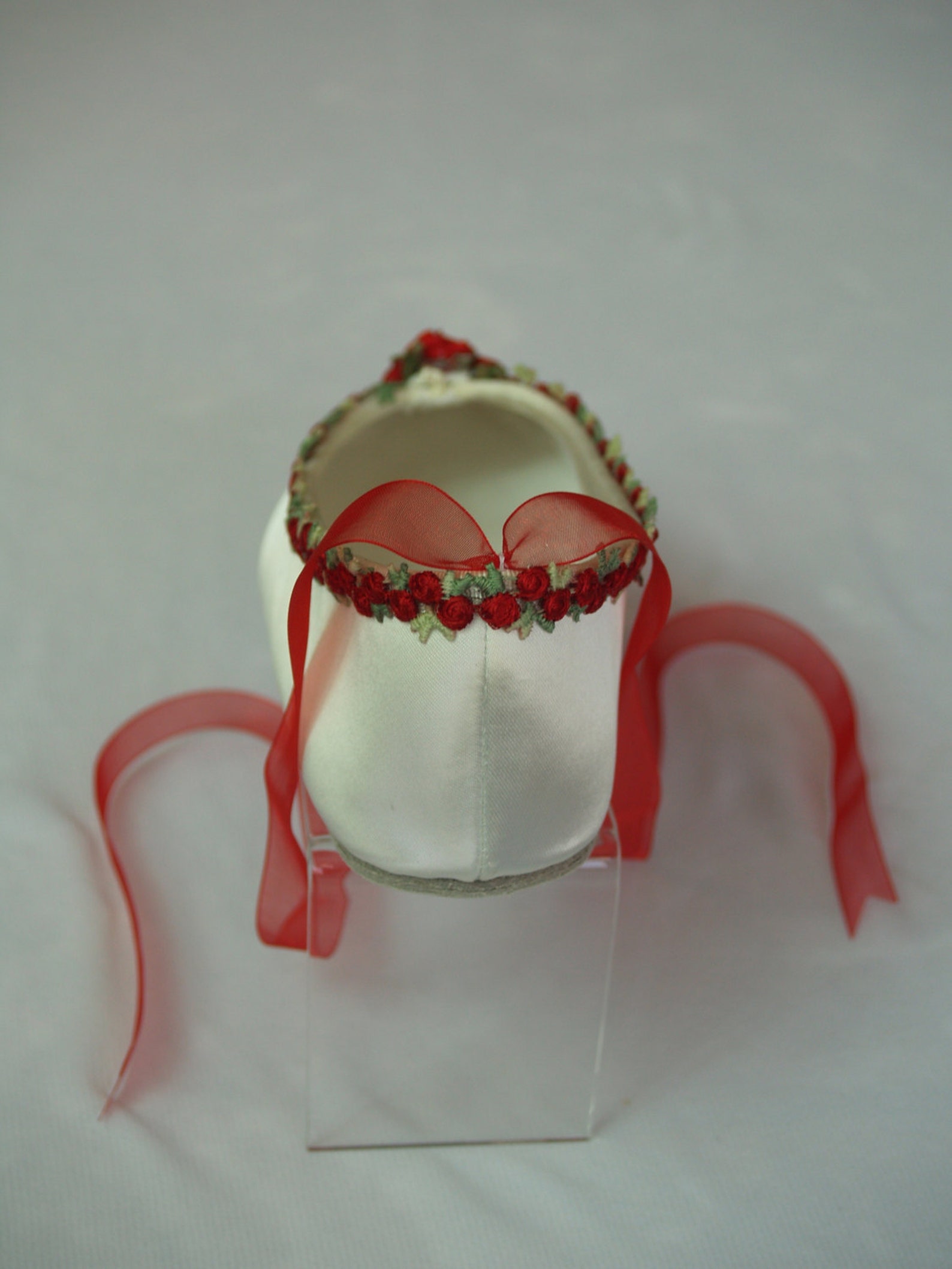 wedding red flowers flats ivory or white ballet style slipper style lace up ribbon style, romantic, valentine's day, touch o wedding red flowers flats ivory or white ballet style slipper style lace up ribbon style, romantic, valentine's day, touch o