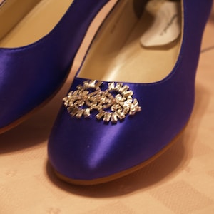 Wedding Flat Shoes Purple With Brooch Deep Purple Flats Plus 200 Colors ...