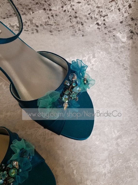 teal blue shoes for wedding