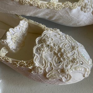 Wedding Flat Shoes Marie Antoinette Style French Lace off - Etsy