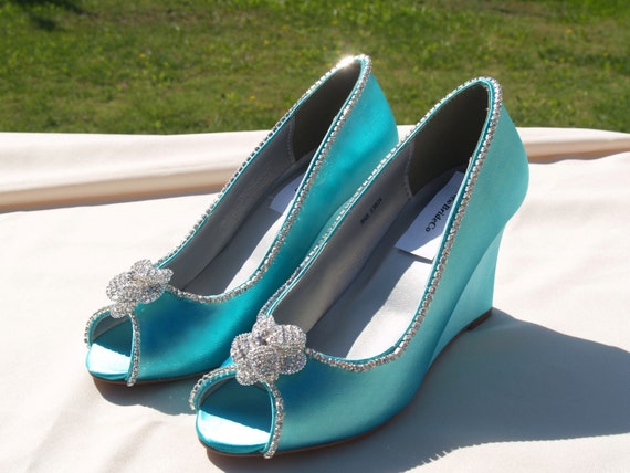 aqua blue heels