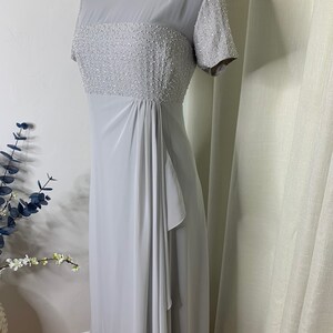 Short Front Long Back Chiffon Dresses Silver