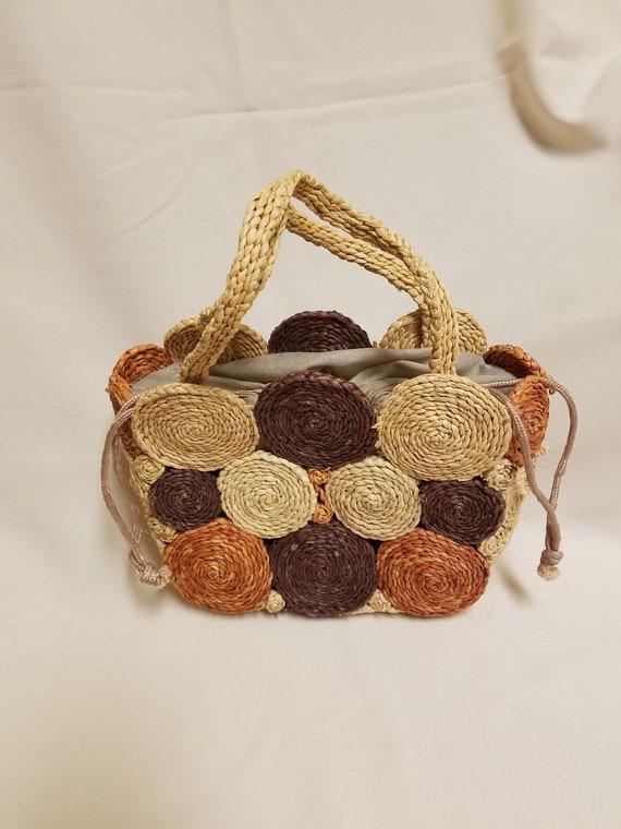 Rustic bag earth brown copper ivory